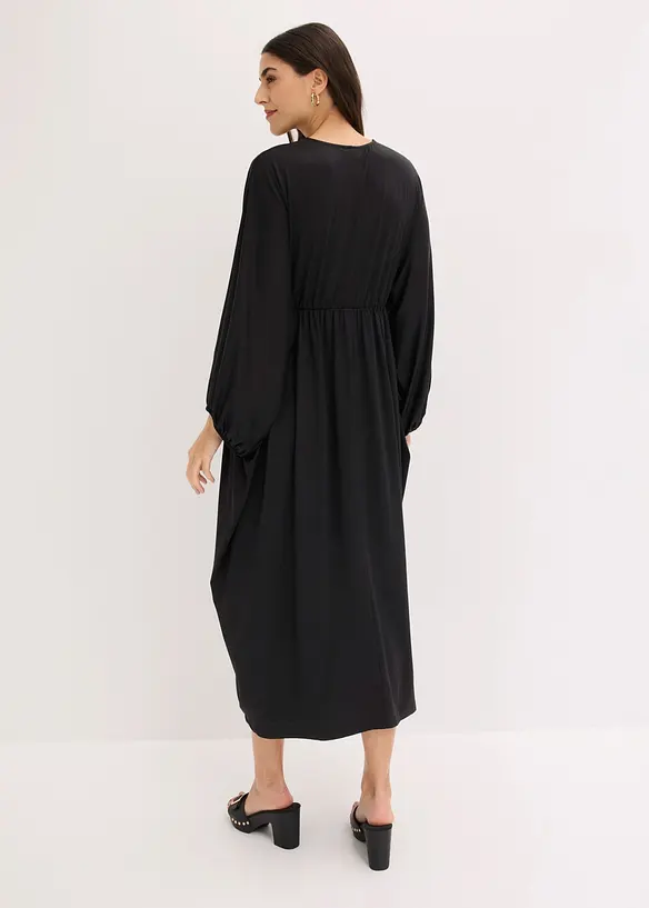 Robe midi avec d&eacute;collet&eacute; plongeant, bonprix