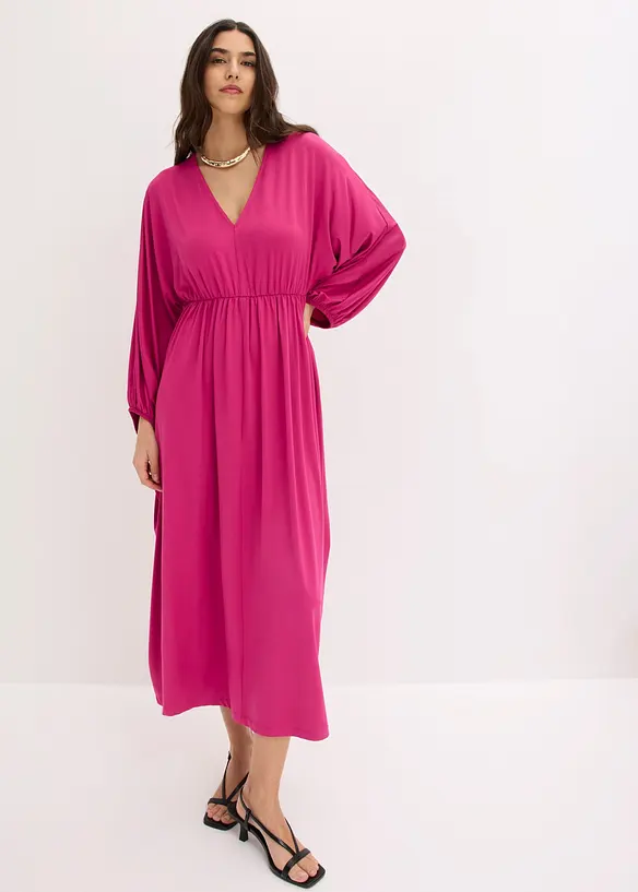 Midikleid mit tiefem Ausschnitt, bonprix