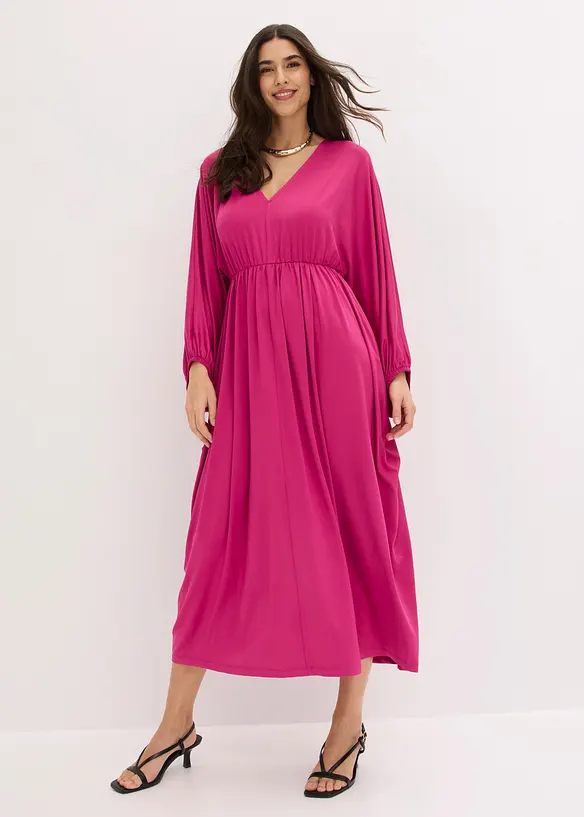 Midikleid mit tiefem Ausschnitt, bonprix