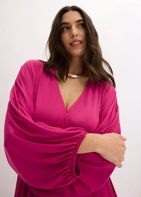 Midikleid mit tiefem Ausschnitt, bonprix