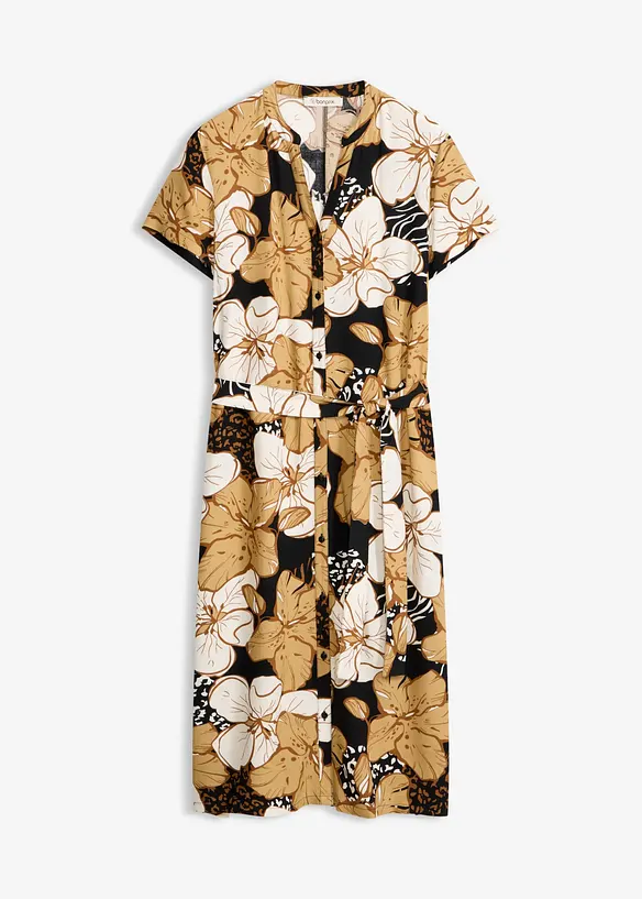 Robe-chemise &agrave; pois, bonprix