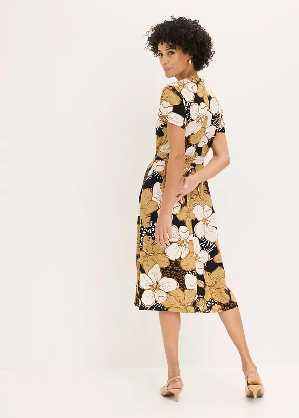 Robe-chemise &agrave; pois, bonprix