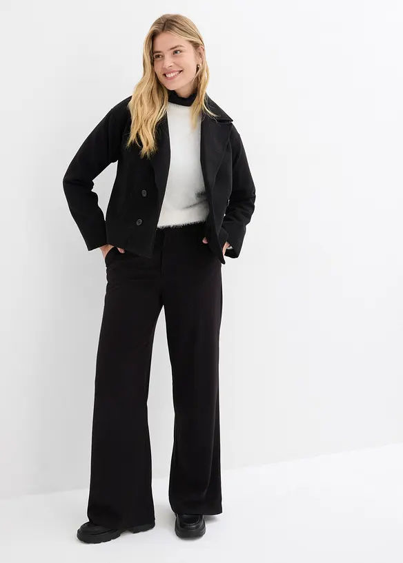 Weite Bundfaltenhose aus Viskosemix, bonprix
