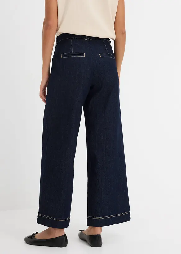 Wide-Leg-Jeans High Waist, Bequembund, bonprix