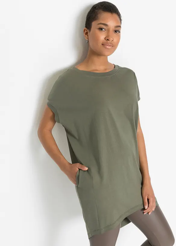 T-shirt long 100% coton, bonprix