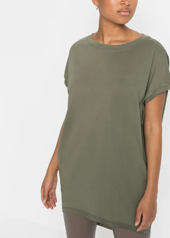 T-shirt long 100% coton, bonprix