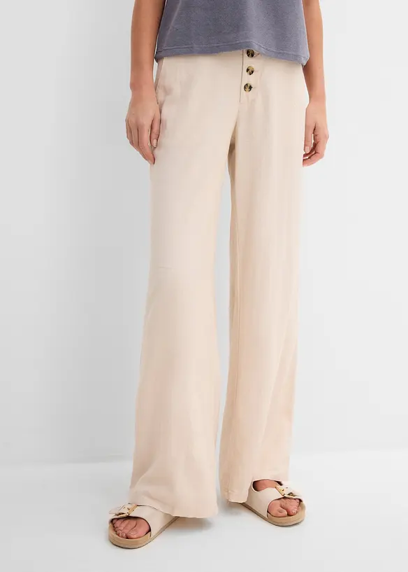 Palazzo-Hose mit Leinen, bonprix
