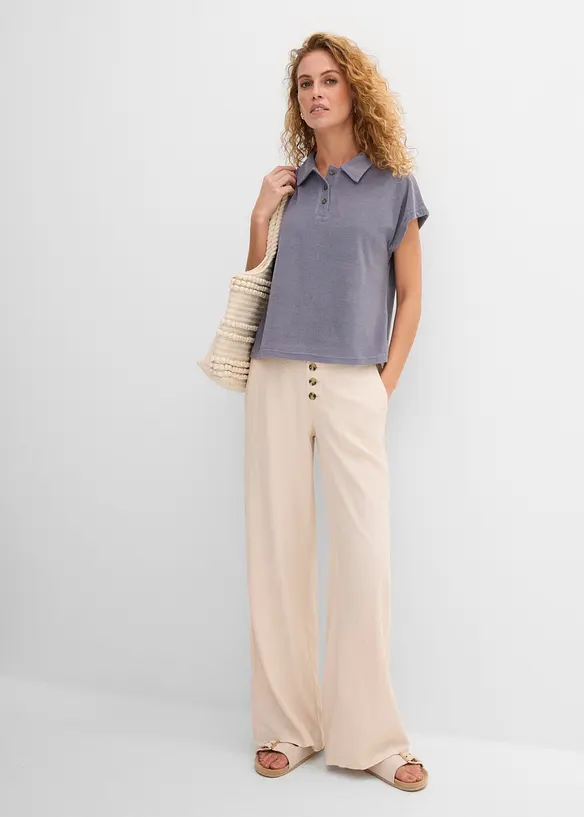 Palazzo-Hose mit Leinen, bonprix