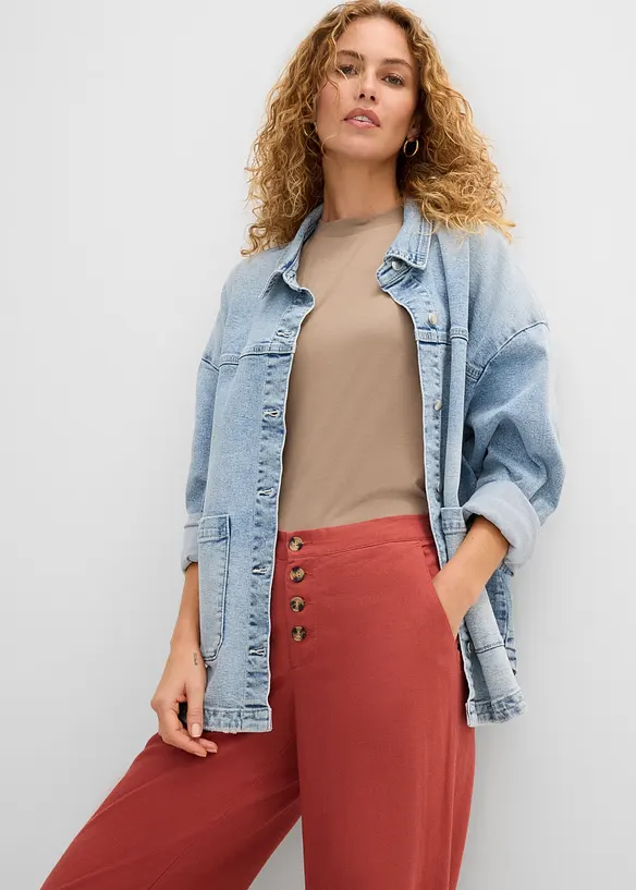 Palazzo-Hose mit Leinen, bonprix