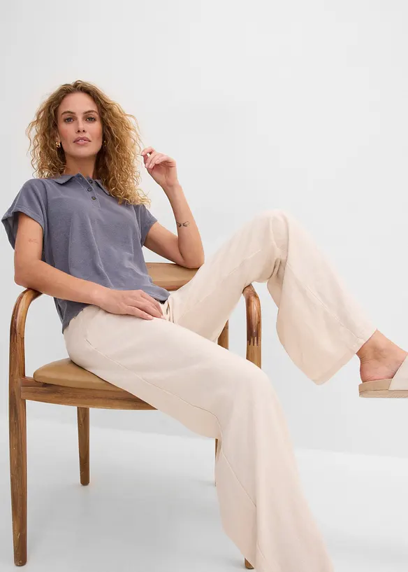 Palazzo-Hose mit Leinen, bonprix