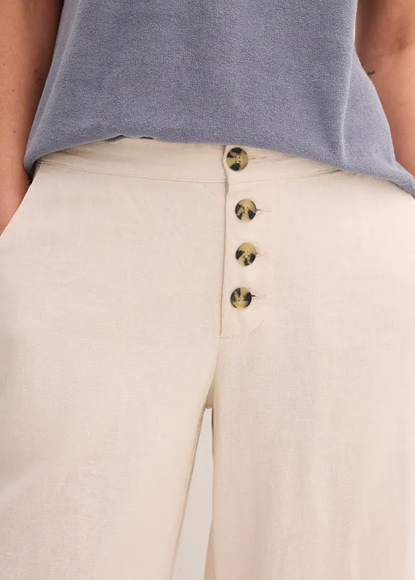 Palazzo-Hose mit Leinen, bonprix