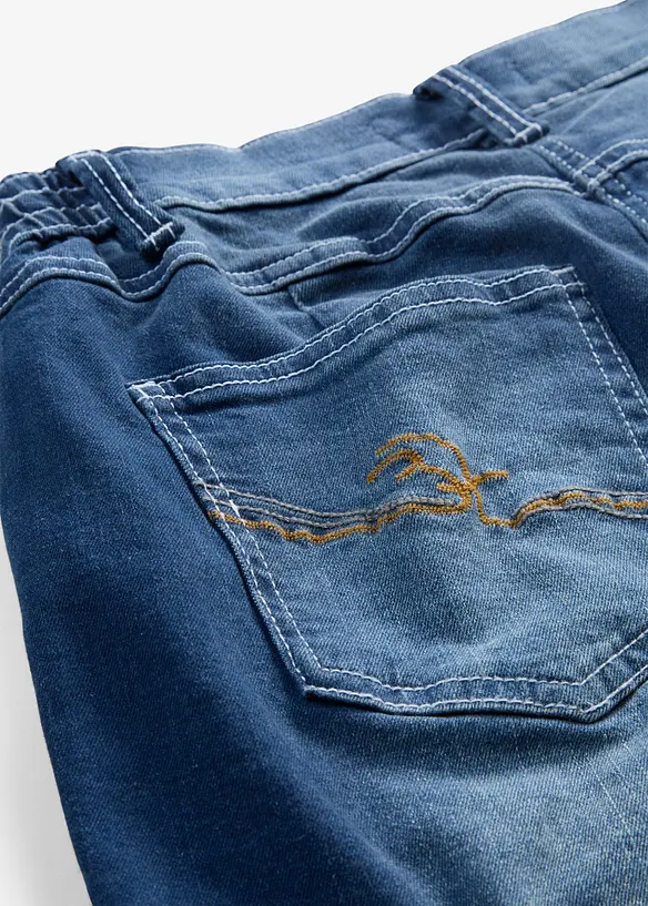 Jean large taille mi-haute &eacute;lastiqu&eacute;e, bonprix