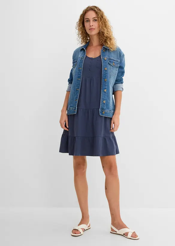 Baumwoll Jerseykleid, kurz, bonprix