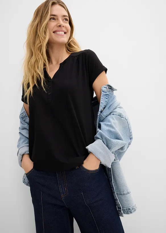 Baumwoll-Shirt, Kurzarm, bonprix