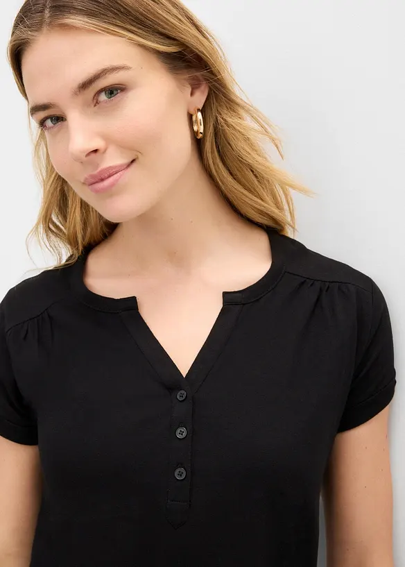Baumwoll-Shirt, Kurzarm, bonprix