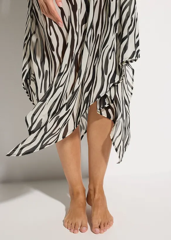 Transparentes Strand Maxikleid aus leichtem Chiffon, bonprix