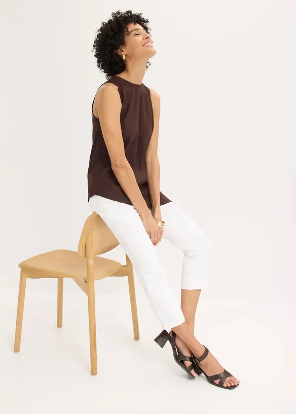 Pantalon 7/8 &agrave; taille &eacute;lastiqu&eacute;e, bonprix