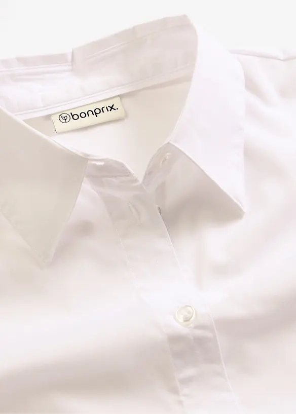 Chemisier manches courtes en popeline, bonprix