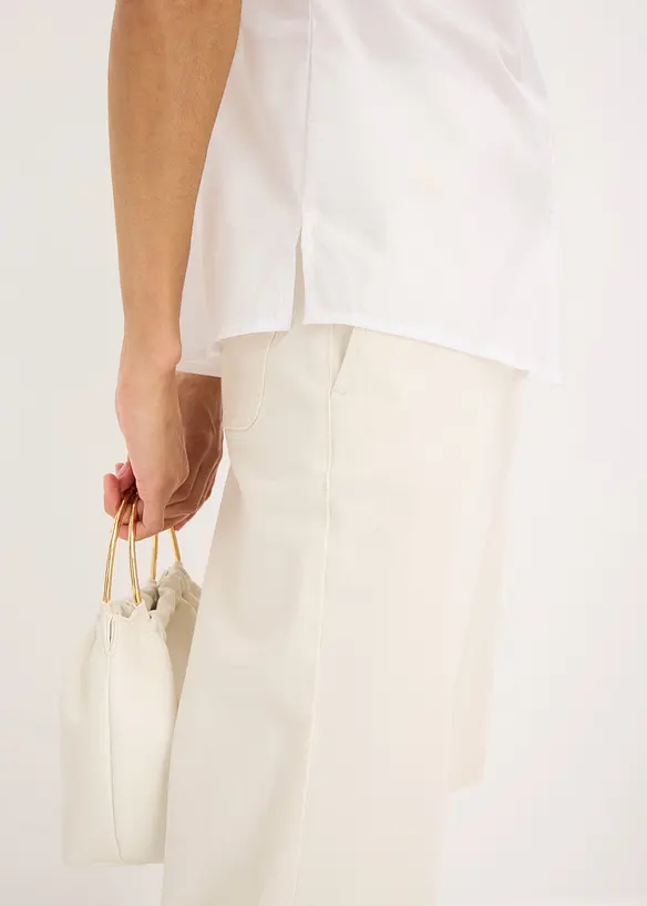 Chemisier manches courtes en popeline, bonprix