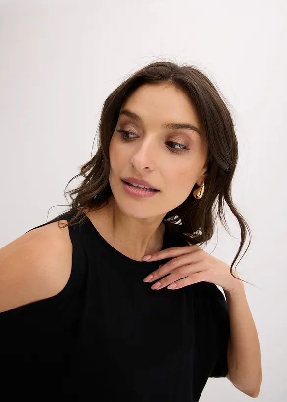 T-shirt en viscose avec d&eacute;coupes, bonprix