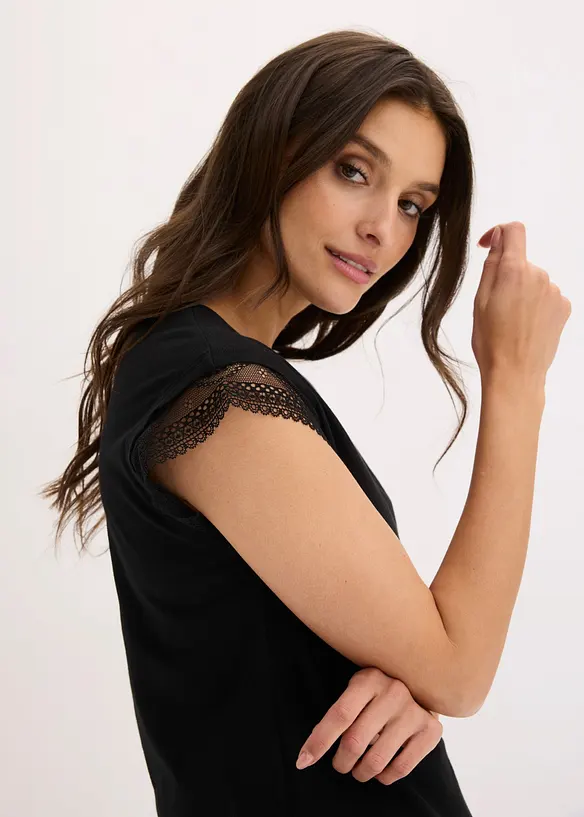 T-shirt boxy en coton, bonprix