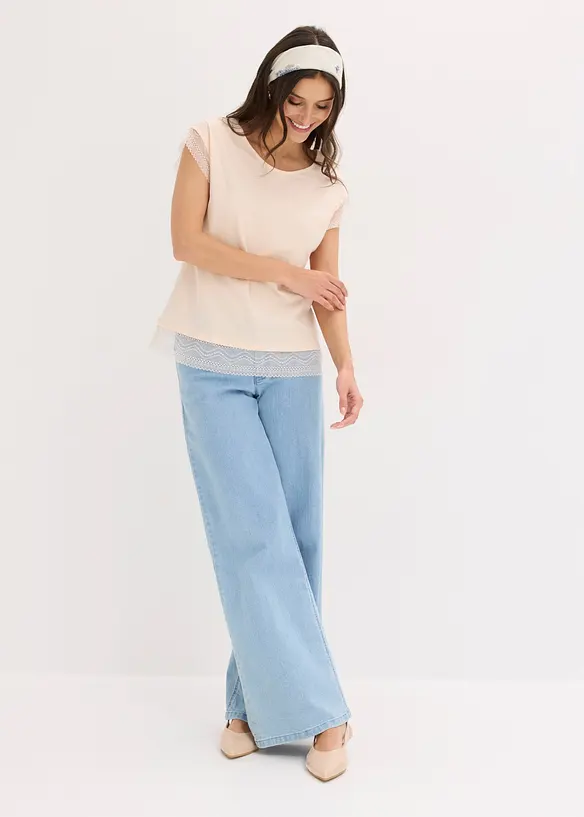 T-shirt boxy en coton, bonprix