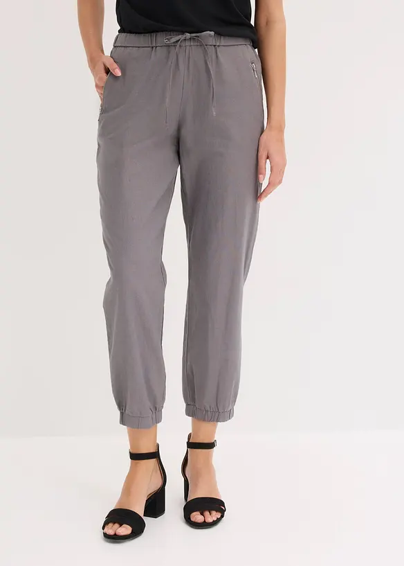 7/8-Hose aus luftigem Leinen-Mix, bonprix