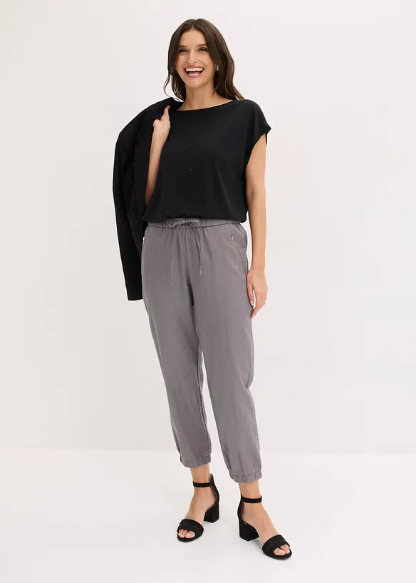 7/8-Hose aus luftigem Leinen-Mix, bonprix