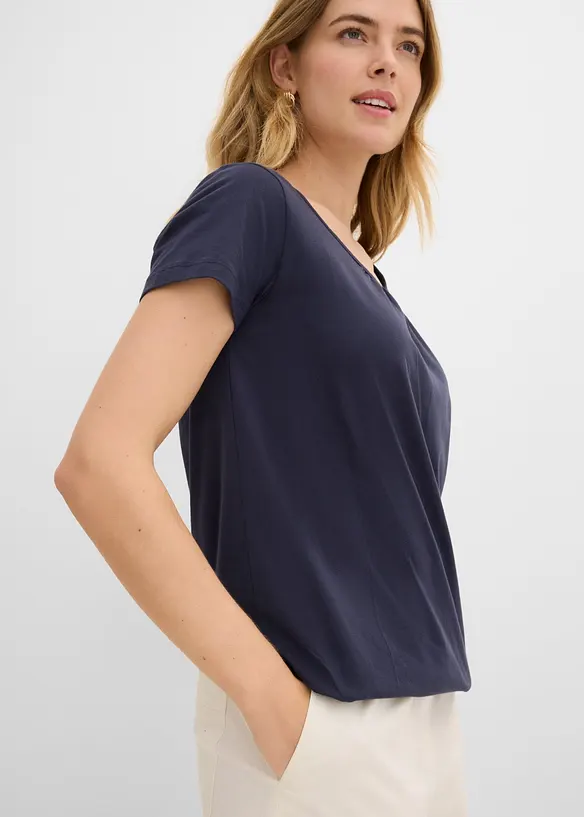 Shirt aus reiner Baumwolle, Kurzarm, bonprix