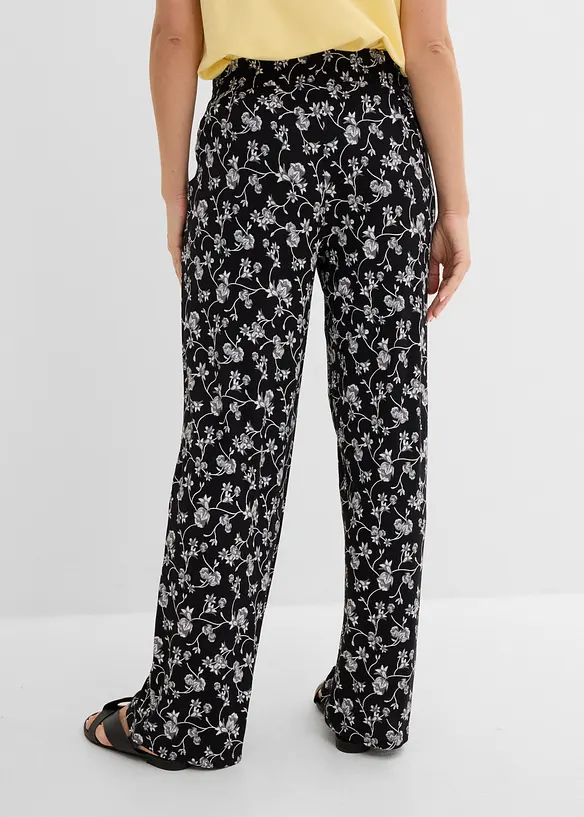 Pantalon palazzo en viscose extensible, bonprix