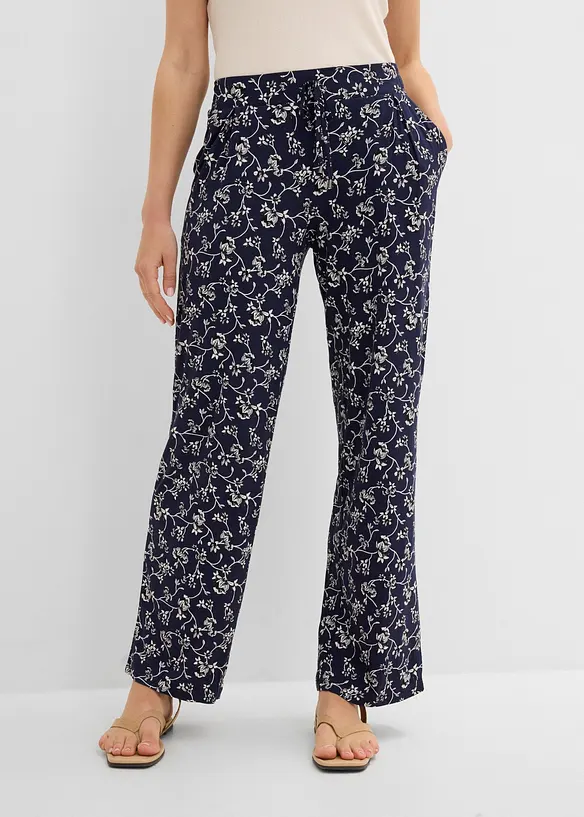 Pantalon palazzo en viscose extensible, bonprix