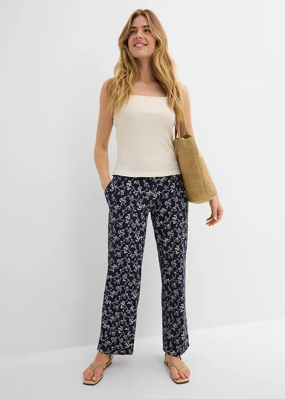 Pantalon palazzo en viscose extensible, bonprix