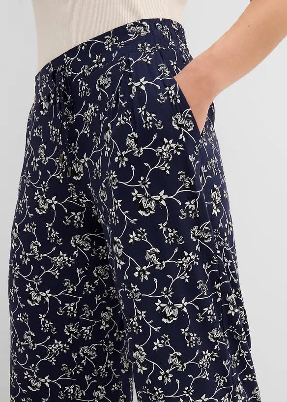 Pantalon palazzo en viscose extensible, bonprix