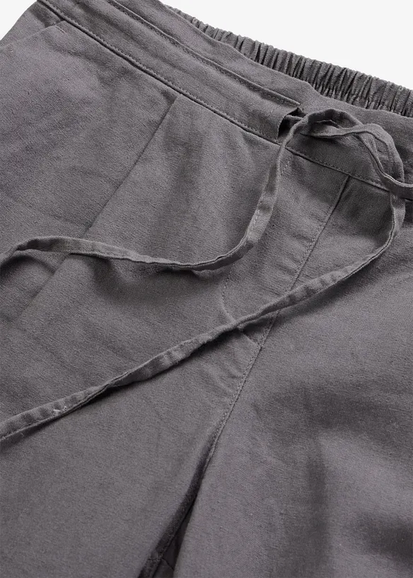 Pantalon en lin m&eacute;lang&eacute;, bonprix