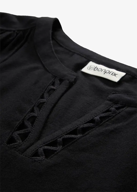 T-shirt &agrave; encolure originale, bonprix