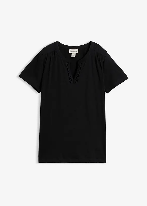 T-shirt &agrave; encolure originale, bonprix