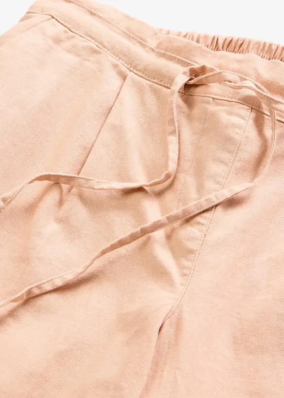 Pantalon en lin m&eacute;lang&eacute;, bonprix