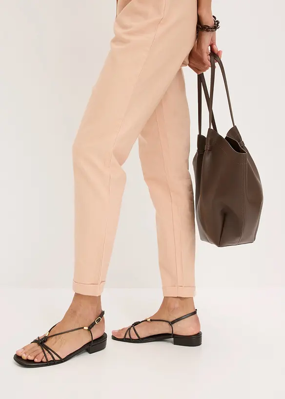 Pantalon en lin m&eacute;lang&eacute;, bonprix