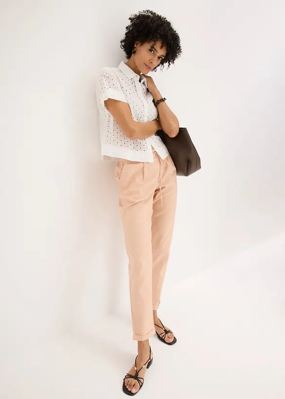 Pantalon en lin m&eacute;lang&eacute;, bonprix