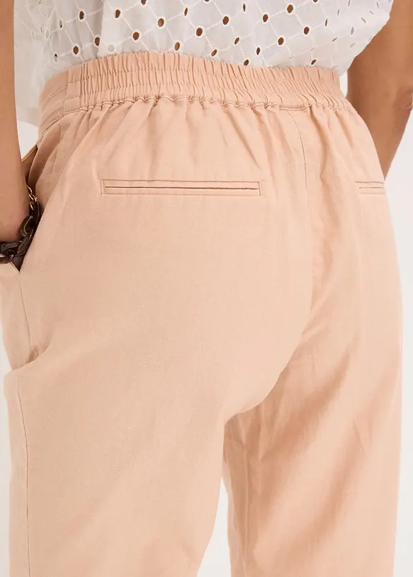 Pantalon en lin m&eacute;lang&eacute;, bonprix