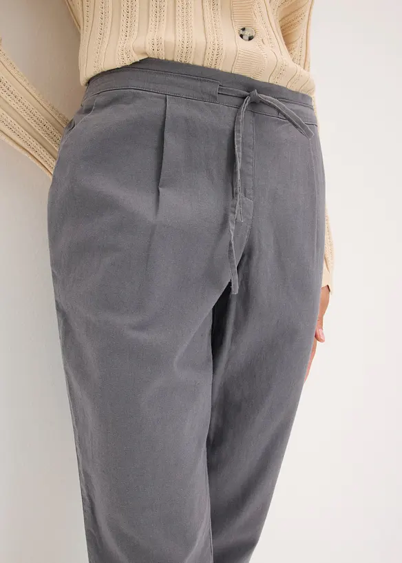Pantalon en lin m&eacute;lang&eacute;, bonprix