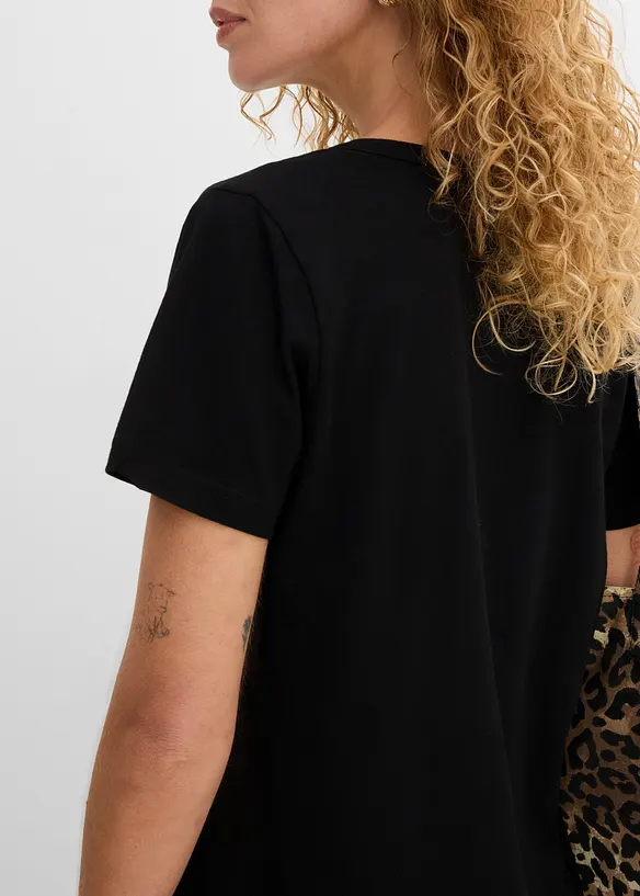 T-shirt &agrave; encolure originale, bonprix