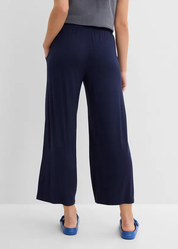 Pantalon fluide en jersey viscose, longueur 7/8, bonprix
