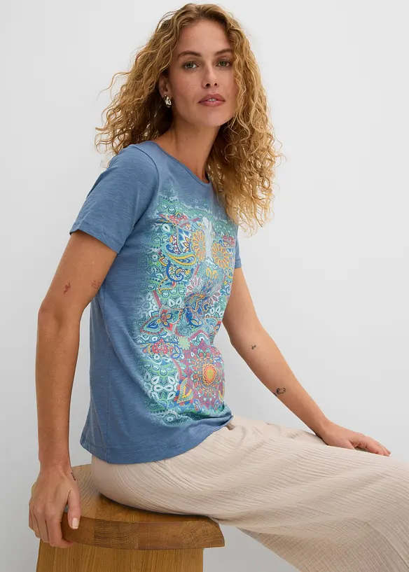 T-Shirt aus reiner Baumwolle, bonprix