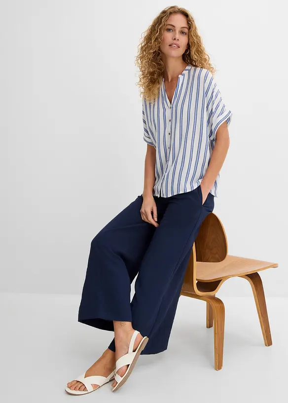 Chemisier fluide en cr&eacute;pon de viscose, bonprix