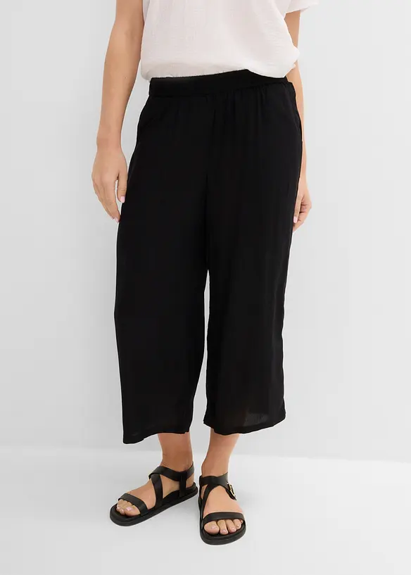 3/4-Hose mit Bequembund aus Viskose, bonprix