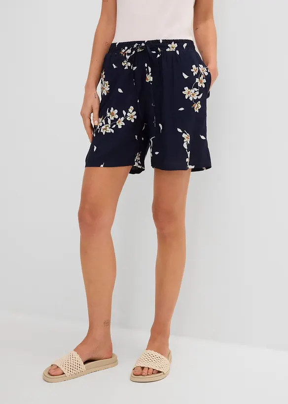 Viskose-Shorts mit Bindeg&uuml;rtel (2er Pack), bonprix
