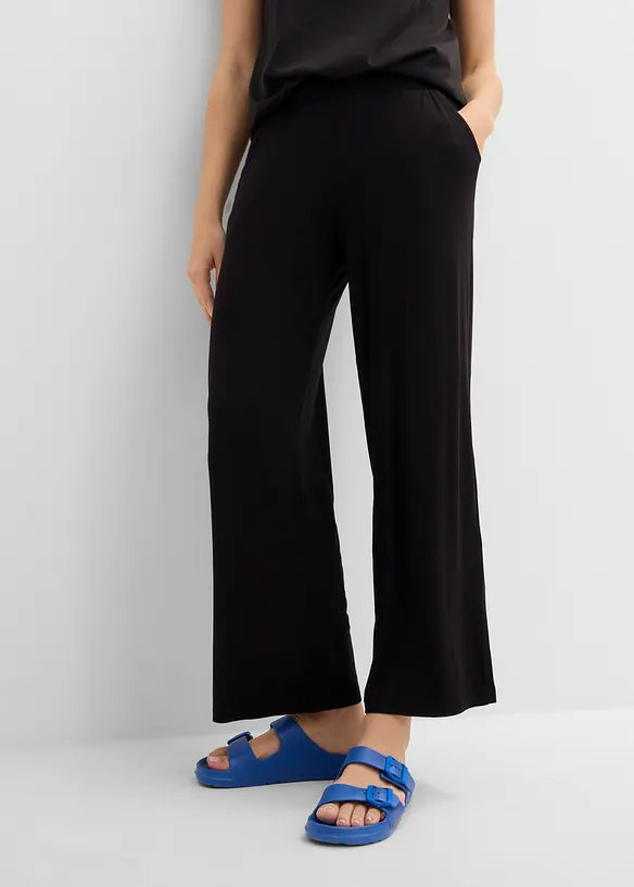 Pantalon fluide en jersey viscose extensible, bonprix