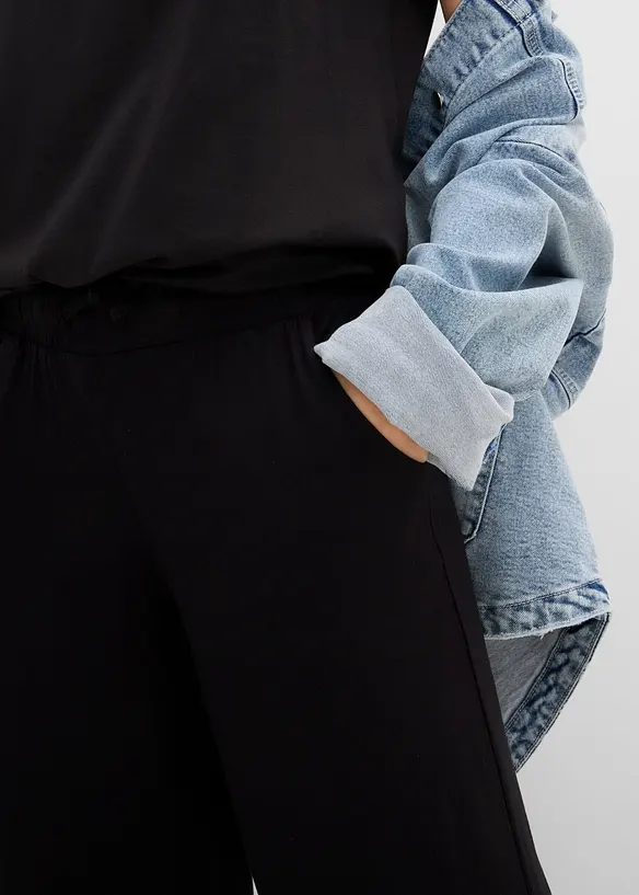 Pantalon fluide en jersey viscose extensible, bonprix