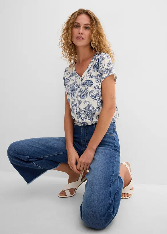 Bluse, Kurzarm, bonprix